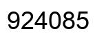 Number 924085 black image