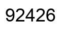 Number 92426 black image
