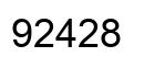 Number 92428 black image