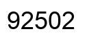 Number 92502 black image