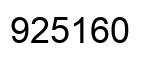 Number 925160 black image