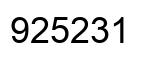 Número 925231 imagen negro