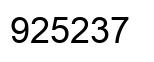 Número 925237 imagen negro
