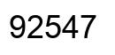 Número 92547 imagen negro