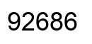 Number 92686 black image
