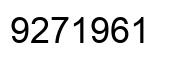 Number 9271961 black image
