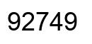 Number 92749 black image