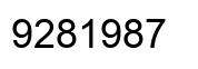 Número 9281987 imagen negro