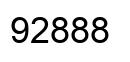 Number 92888 black image