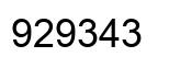 Número 929343 imagen negro