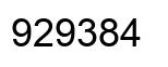 Número 929384 imagen negro