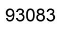 Number 93083 black image