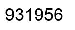 Number 931956 black image