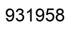 Number 931958 black image
