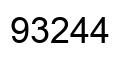 Number 93244 black image