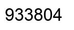 Number 933804 black image