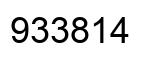 Number 933814 black image