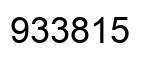 Number 933815 black image