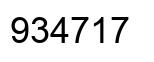 Number 934717 black image