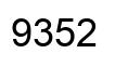 Number 9352 black image