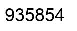 Number 935854 black image