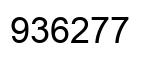 Number 936277 black image