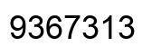Número 9367313 imagen negro