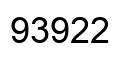 Number 93922 black image