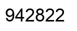 Number 942822 black image