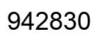 Number 942830 black image