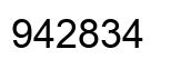 Number 942834 black image