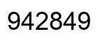 Number 942849 black image