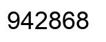 Number 942868 black image