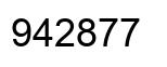 Number 942877 black image
