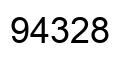 Number 94328 black image