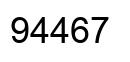 Number 94467 black image