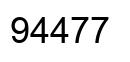 Number 94477 black image