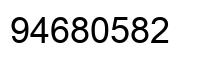 Number 94680582 black image