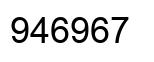 Number 946967 black image