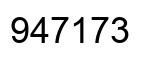 Number 947173 black image