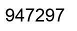 Number 947297 black image
