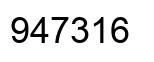 Number 947316 black image