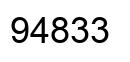 Número 94833 imagen negro