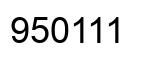Number 950111 black image