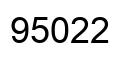 Number 95022 black image