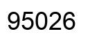 Number 95026 black image