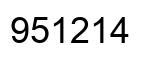 Número 951214 imagen negro