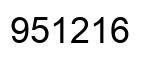 Número 951216 imagen negro