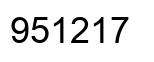 Número 951217 imagen negro