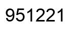 Número 951221 imagen negro
